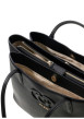 Thumbnail Sac shopping noir uni muni d'un zip et de 2 boutons pressions - Image 3