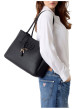 Thumbnail Sac shopping noir uni muni d'un zip et de 2 boutons pressions - Image 5