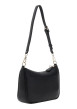 Thumbnail Sac à main porté épaule noir uni avec une anse amobible et une fermeture à zip - Image 2