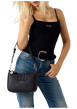 Thumbnail Sac à main porté épaule noir uni avec une anse amobible et une fermeture à zip - Image 5