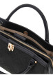 Thumbnail Sac noir à imprimé monogramme avec un zip et des boutons pressions - Image 3