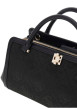 Thumbnail Sac noir à imprimé monogramme avec un zip et des boutons pressions - Image 5