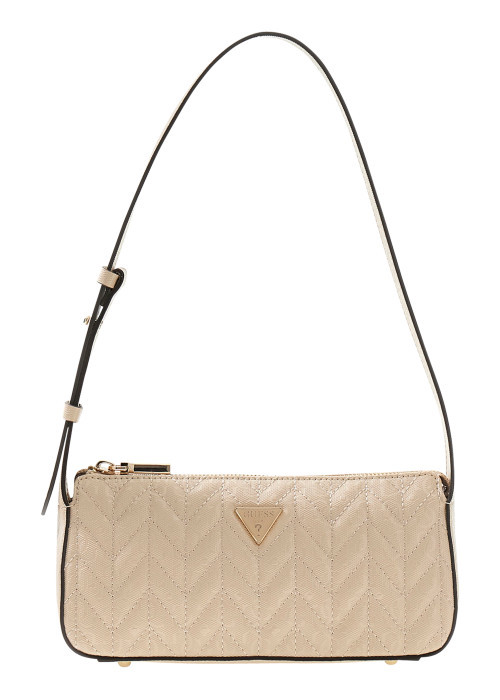 Mini sac beige avec imprimé monogramme et muni...