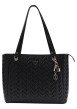 Thumbnail Sac shopping noir avec imprimé monogramme et muni de 2 anses