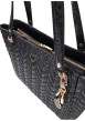 Thumbnail Sac shopping noir avec imprimé monogramme et muni de 2 anses - Image 3