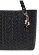 Thumbnail Sac shopping noir avec imprimé monogramme et muni de 2 anses - Image 5