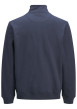 Thumbnail Sweat en coton mélangé bleu uni avec une coupe droite et un col camionneur - Image 2
