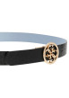 Thumbnail Ceinture noire et bleue réversible avec imprimé monogramme