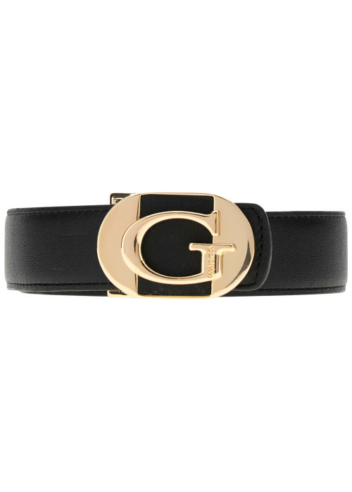 Ceinture noire unie réversible avec imprimé...
