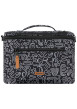 Thumbnail Trousse Vanity M Amiens noire à motifs avec sangle d'attache pour valise