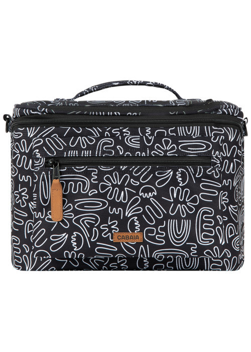 Trousse Vanity M Amiens noire à motifs avec...