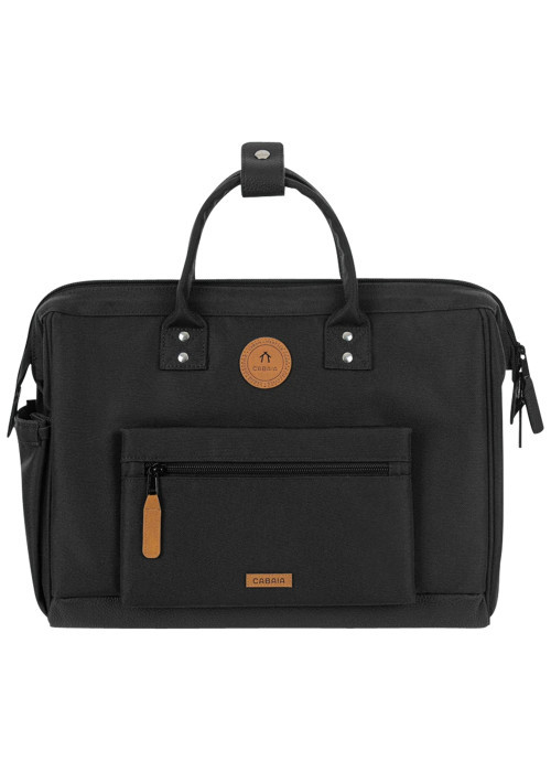 Sac ordinateur Messenger Berlin noir pourvu d'une bandoulière amovible