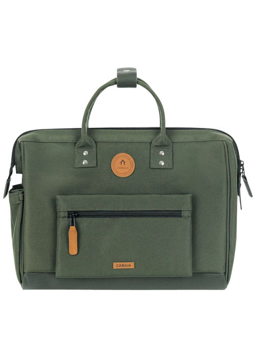 Sac ordinateur Messenger Coromandel kaki pourvu d'une bandoulière amovible