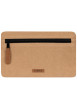 Thumbnail Pochette L Luxor beige côtelée pourvue d'une fermeture zippée