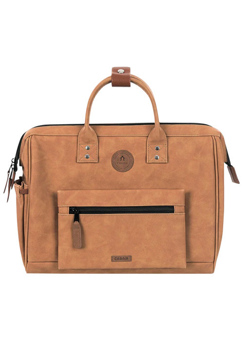Sac ordinateur Messenger Moscow camel pourvu d'une bandoulière amovible