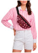 Thumbnail Banane réversible Beltbag M Scilla rose pourvue d'une fermeture zippée - Image 5