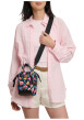 Thumbnail Sac à bandoulière Nano Bag Genoa noir floral pourvu d'une bandoulière amovible - Image 5