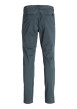 Thumbnail Pantalon chino en coton ardoise uni avec une coupe slim et une taille basse - Image 2