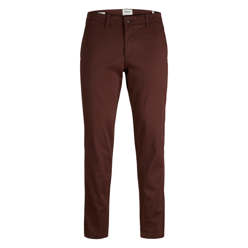 Premium - Pantalon Chino En Coton Bordeaux Uni Avec Une Coupe Slim Et Une Taille Basse - Rouge Foncé Premium - Pantalon Chino En Coton Bordeaux Uni Avec Une Coupe Slim Et Une Taille Basse - Rouge Foncé