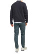 Thumbnail Pantalon chino en coton ardoise uni avec une coupe slim et une taille basse - Image 4