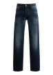 Thumbnail Jean indigo avec une coupe droite muni d'un zip et d'un bouton
