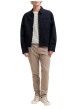 Thumbnail Pantalon chino en coton beige uni avec une coupe slim et une taille basse