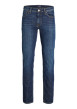 Thumbnail Jean en coton indigo uni avec une coupe droite et une taille basse