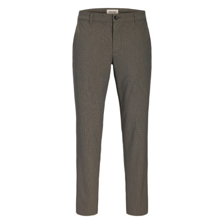 Pantalon chino taupe uni avec une coupe slim et...