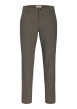 Thumbnail Pantalon chino taupe uni avec une coupe slim et des petits carreaux