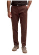 Thumbnail Pantalon chino en coton bordeaux uni avec une coupe slim et une taille basse
