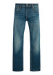 Thumbnail Jean indigo avec une coupe droite muni d'un zip et d'un bouton