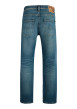 Thumbnail Jean indigo avec une coupe droite muni d'un zip et d'un bouton - Image 2