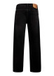 Thumbnail Jean noir uni avec une coupe droite et des passants pour ceinture à la taille - Image 2