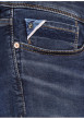Thumbnail Jean indigo avec une coupe droite muni d'un zip et d'un bouton - Image 5