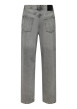 Thumbnail Jean gris en coton avec une coupe wide leg muni d'un zip et d'un bouton - Image 2