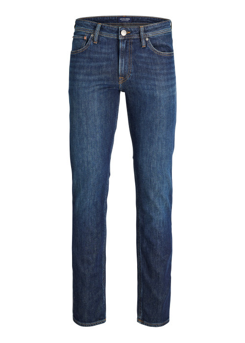 Jean en coton indigo uni avec une coupe droite...