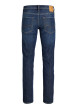 Thumbnail Jean en coton indigo uni avec une coupe droite et une taille basse - Image 2