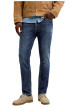 Thumbnail Jean en coton indigo uni avec une coupe droite et une taille basse - Image 3