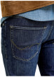 Thumbnail Jean en coton indigo uni avec une coupe droite et une taille basse - Image 5