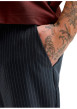 Thumbnail Pantalon chino marine à rayures blanches avec une coupe slim - Image 6