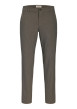 Thumbnail Pantalon chino taupe uni avec une coupe slim et des petits carreaux