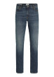 Thumbnail Jean en coton indigo uni avec une coupe droite et une taille basse