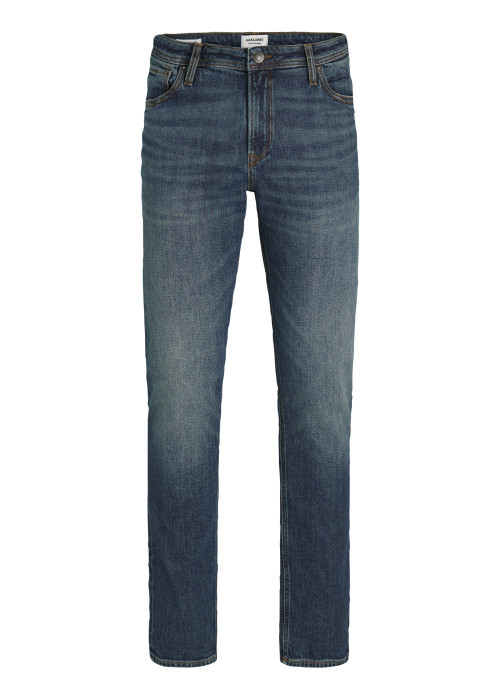 Jean en coton indigo uni avec une coupe droite...