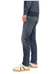 Thumbnail Jean en coton indigo uni avec une coupe droite et une taille basse - Image 5