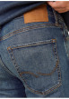 Thumbnail Jean en coton indigo uni avec une coupe droite et une taille basse - Image 6