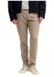 Thumbnail Pantalon chino en coton beige uni avec une coupe slim et une taille basse - Image 4