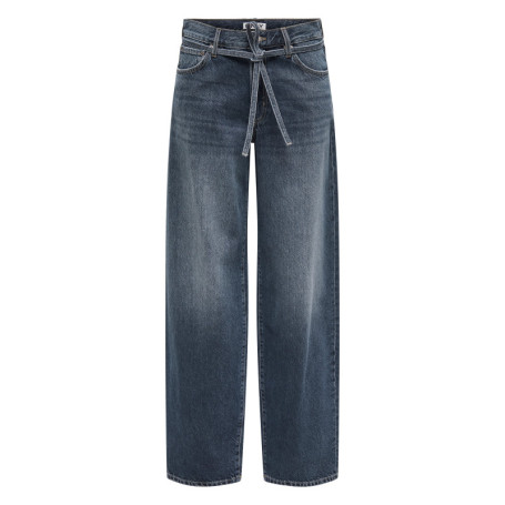 Jean en coton ardoise uni avec une coupe droite...