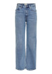 Thumbnail Jean en coton bleu uni avec une coupe bootcut et des poches plaquées à l'arrière