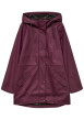 Thumbnail Imperméable ciré bordeaux à coupe droite pourvu d'un col à capuche