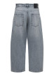 Thumbnail Jean en coton gris avec une coupe wide leg muni d'un zip et d'un bouton - Image 2